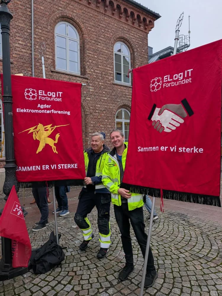 Distrikt Agder og AEMF viste solidaritet mot privatisering av hjemmesykepleien i Kristiansand!